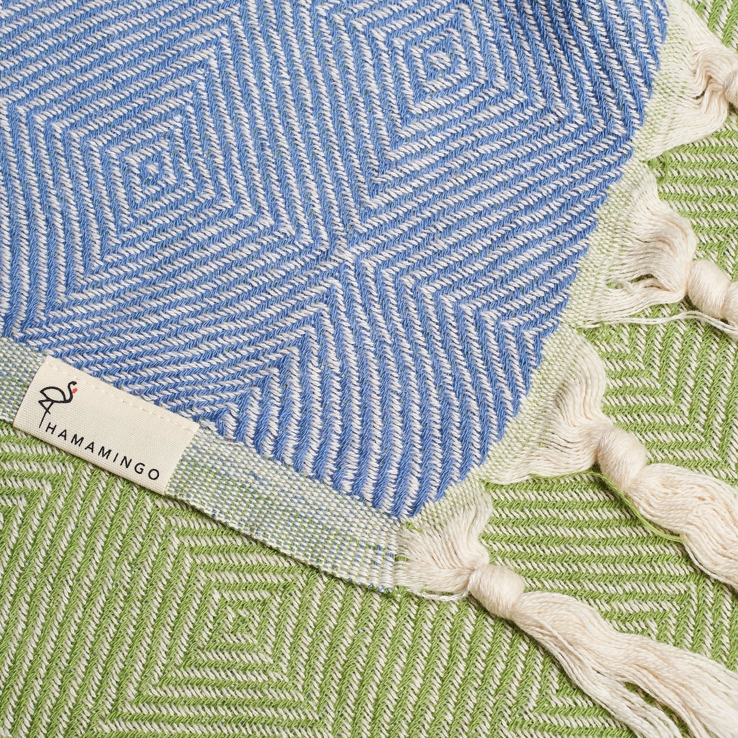 Trocadero Denim Blue and Olive Green - HAMAMINGO