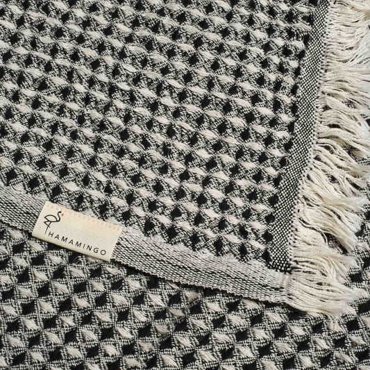 Bruges Towel — Black & White