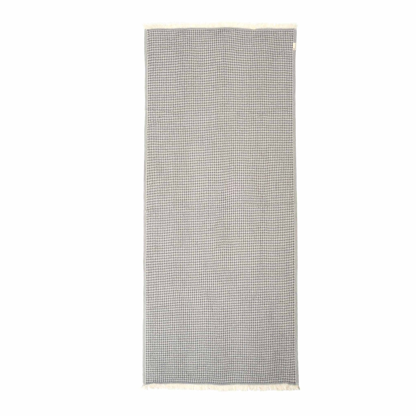 Bruges Towel — Charcoal Grey & White
