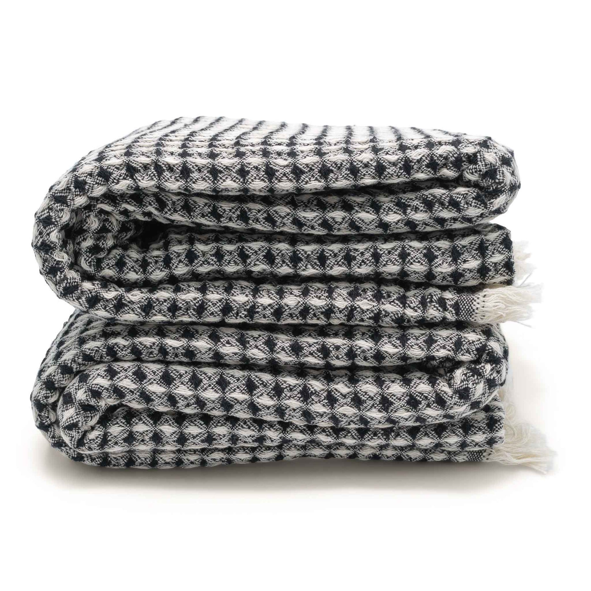 Bruges Towel Black & White - HAMAMINGO