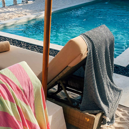 Bruges Towel Black & White - HAMAMINGO