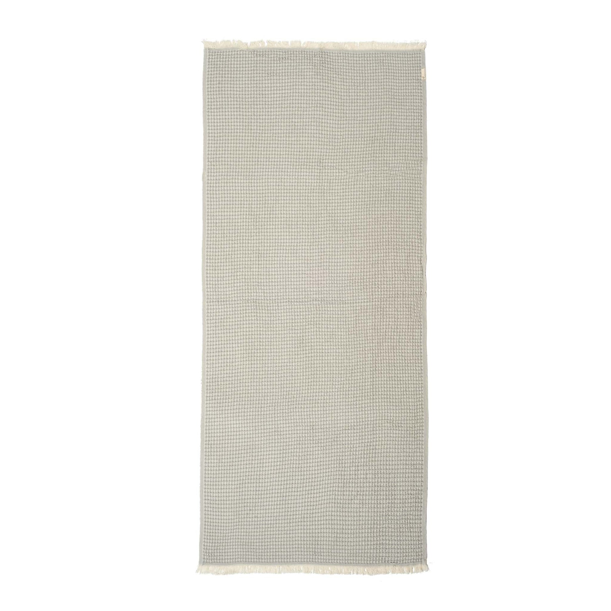 Bruges Towel Silver Grey & White - HAMAMINGO
