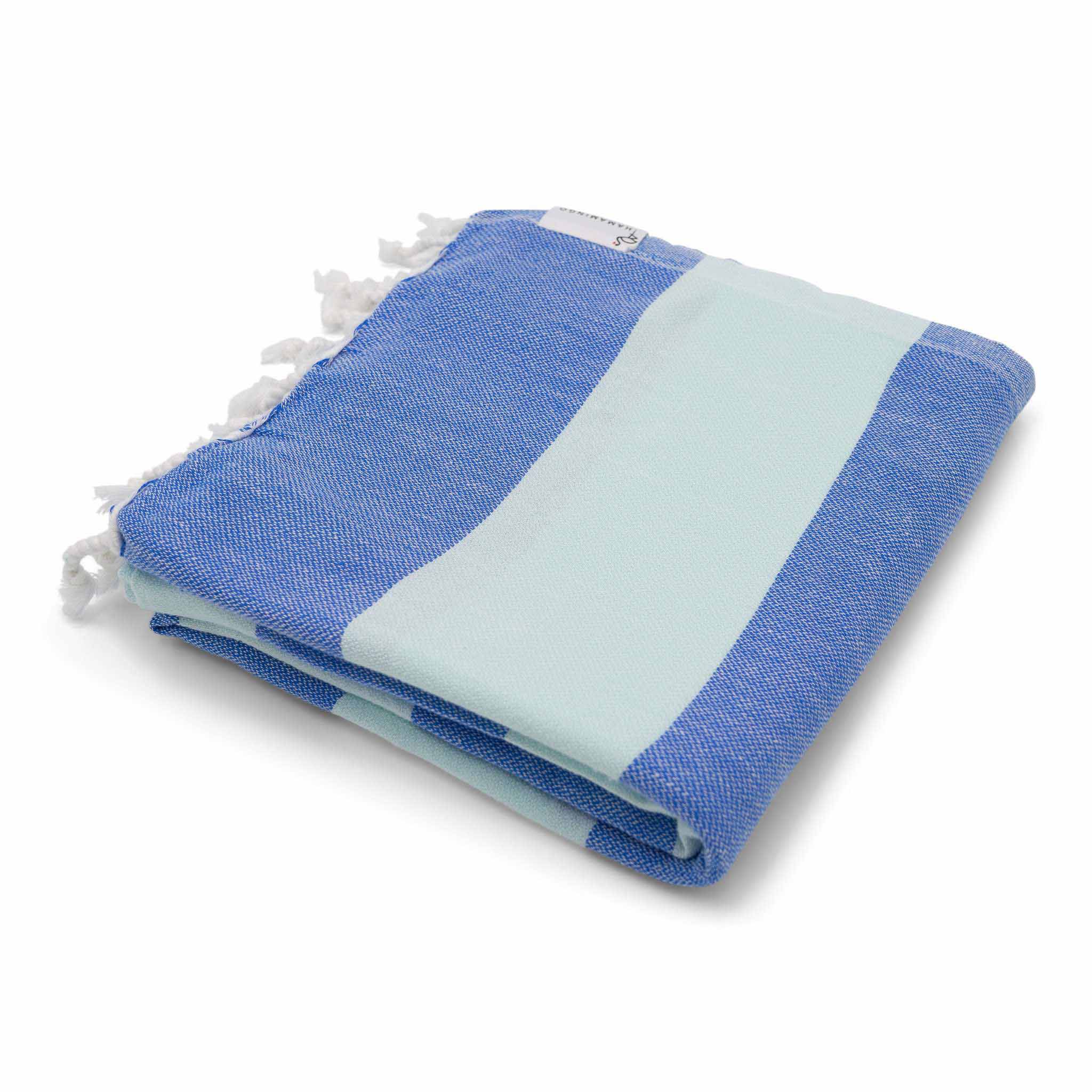 Carnival Towel Mint & Royal Blue - HAMAMINGO