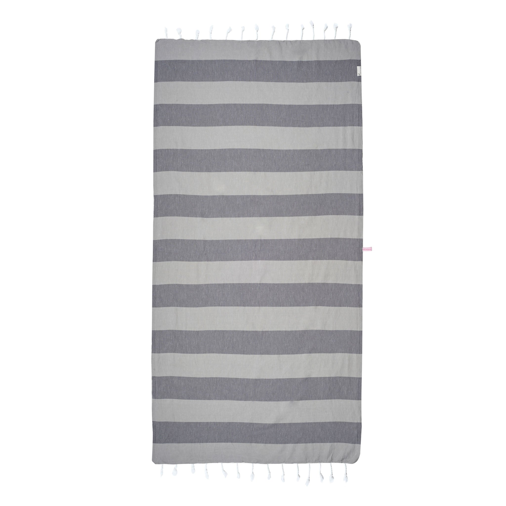 Carnival Towel Silver Grey & Charcoal Grey - HAMAMINGO