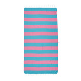 Carnival Towel Turquoise & Hot Pink