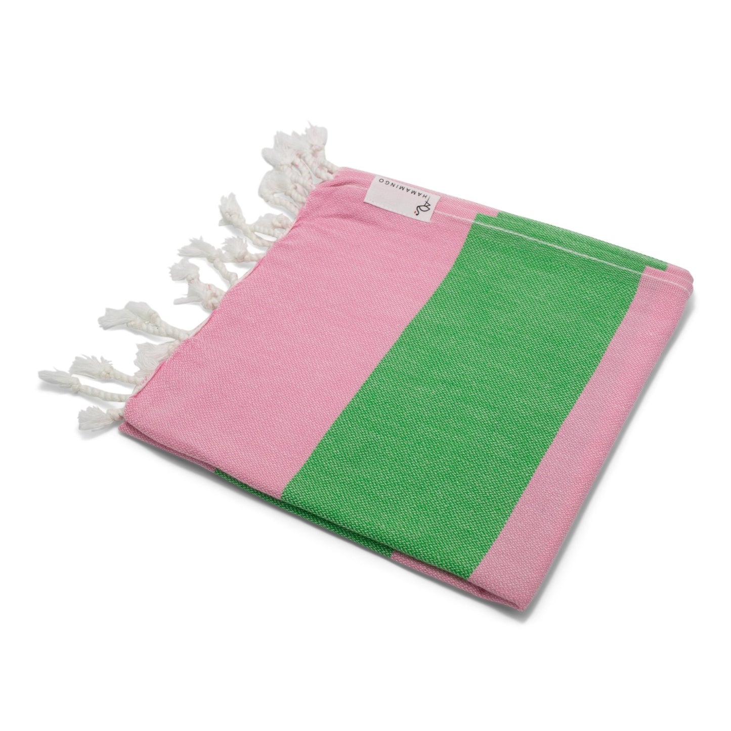 Mini Towel Flamingo Pink & Green - HAMAMINGO