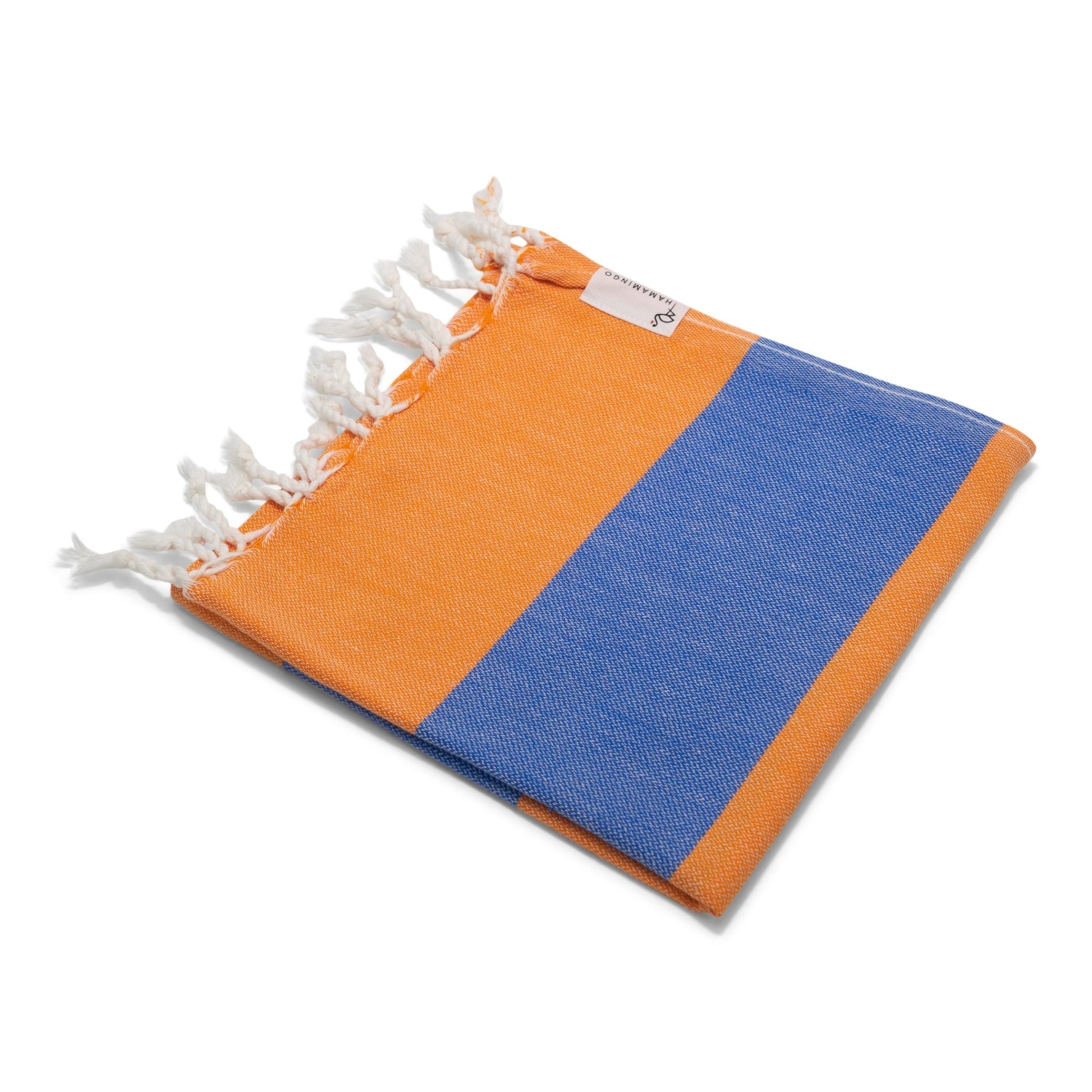 Mini Towel Orange & Royal Blue - HAMAMINGO