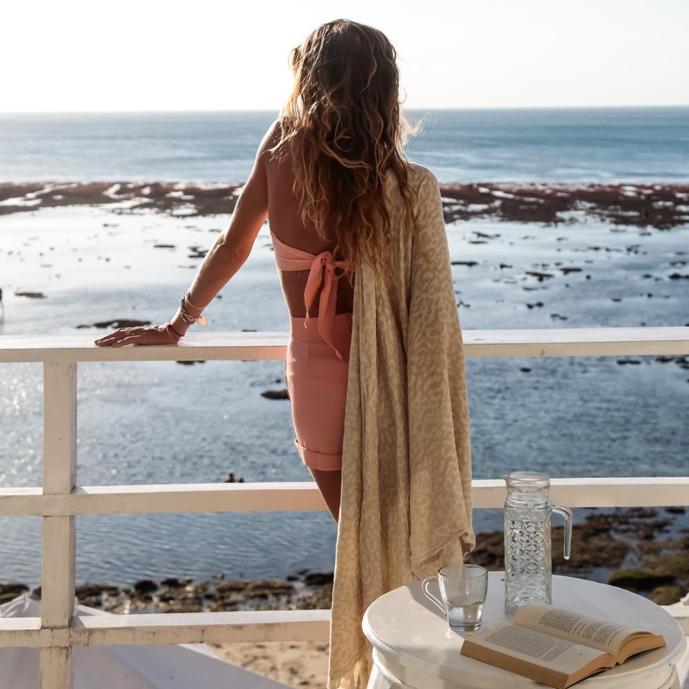 Narnia Blanket Scarf Champagne - HAMAMINGO