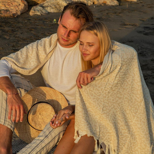 Narnia Blanket Scarf Champagne - HAMAMINGO