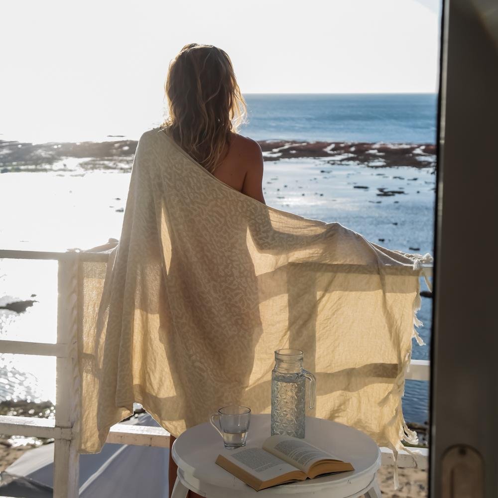 Narnia Blanket Scarf Champagne - HAMAMINGO