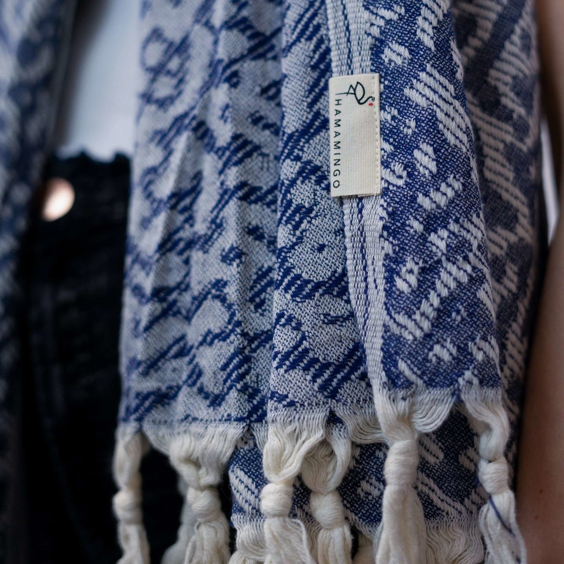 Narnia Blanket Scarf Navy Blue - HAMAMINGO