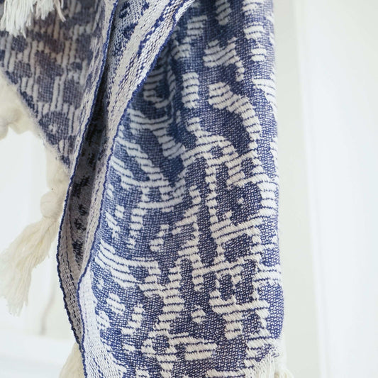 Narnia Blanket Scarf Navy Blue - HAMAMINGO