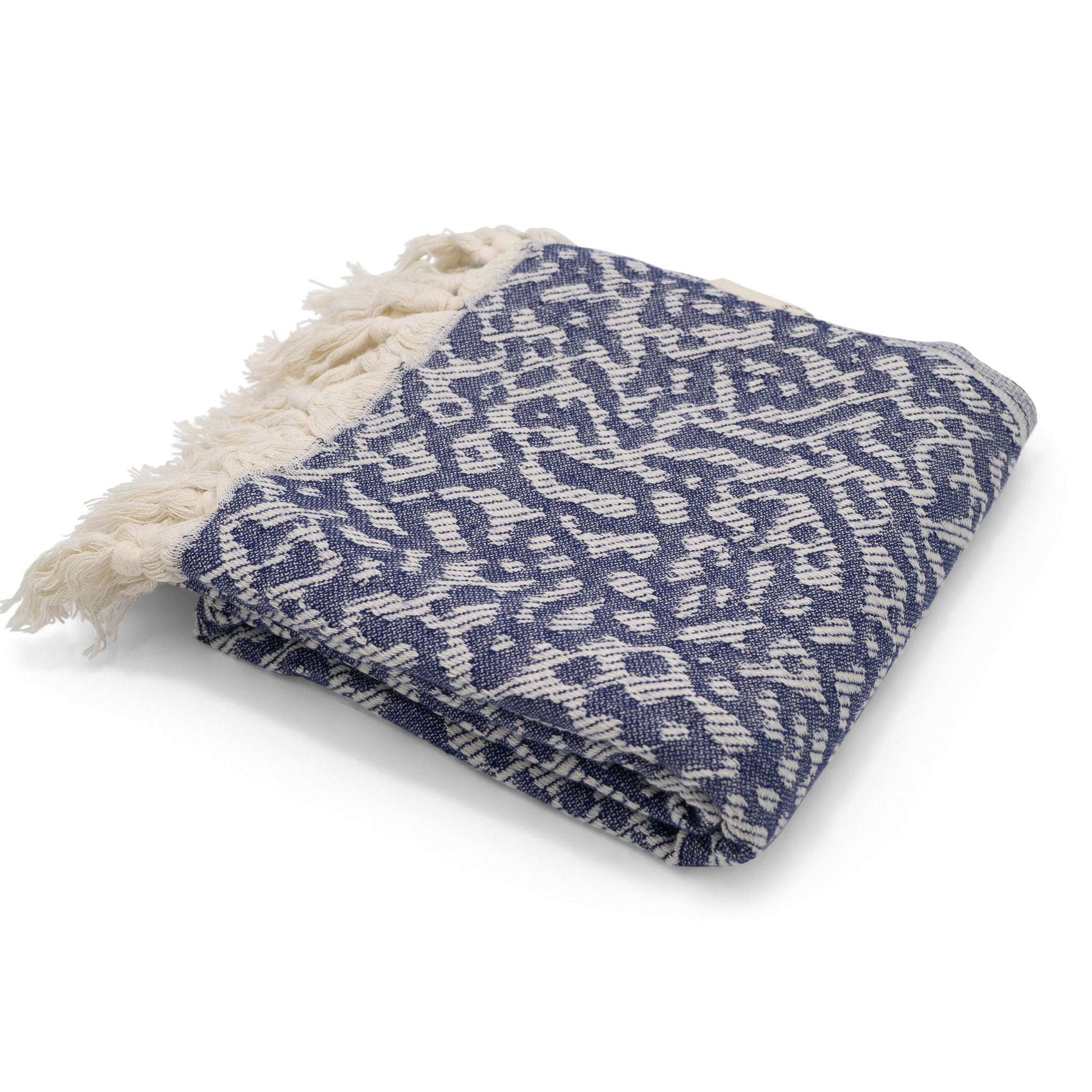 Narnia Blanket Scarf Navy Blue - HAMAMINGO
