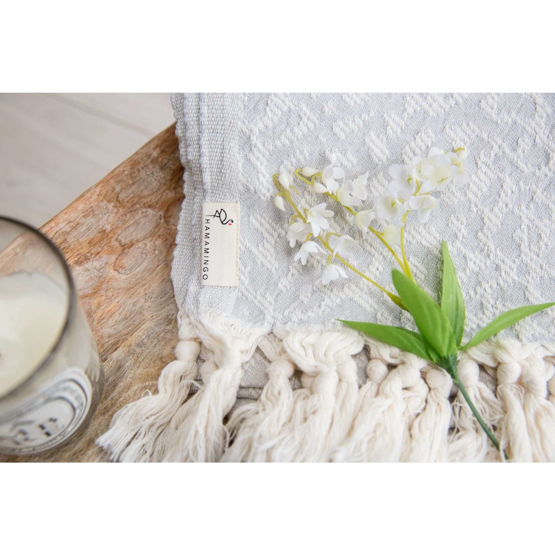 Narnia Blanket Scarf Silver Grey - HAMAMINGO