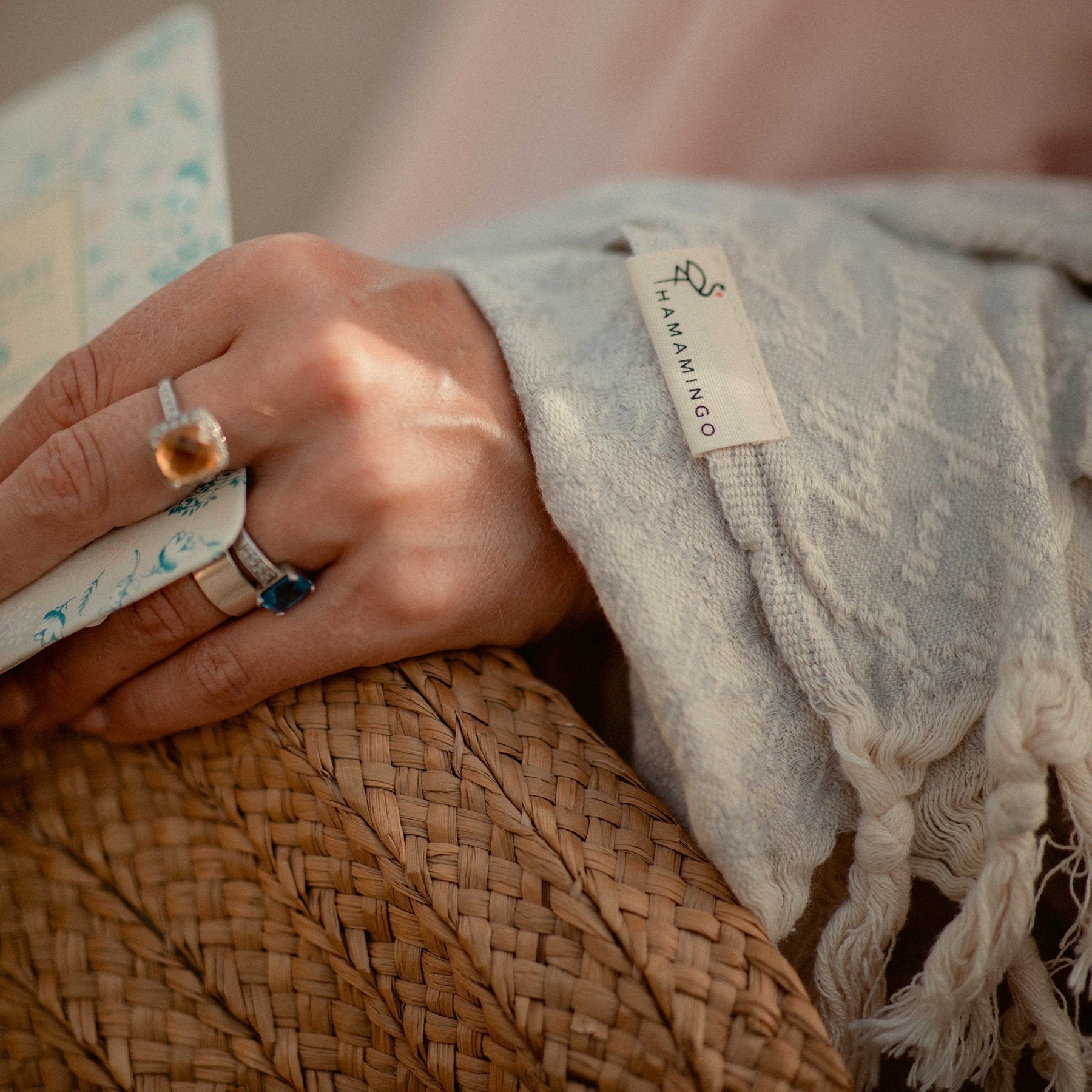 Narnia Blanket Scarf Silver Grey - HAMAMINGO