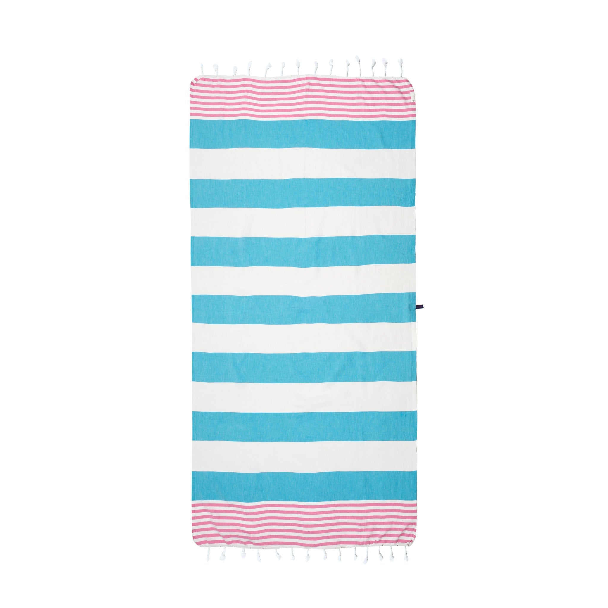 Nautical Towel Turquoise & Hot Pink - HAMAMINGO