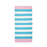 Nautical Towel Turquoise & Hot Pink