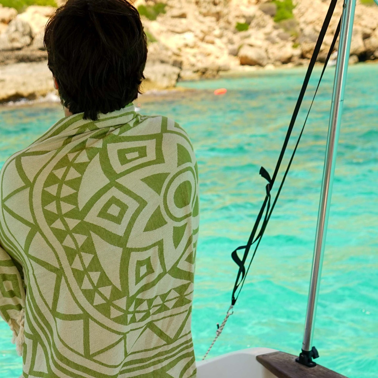 Tribe Towel Olive Green - HAMAMINGO