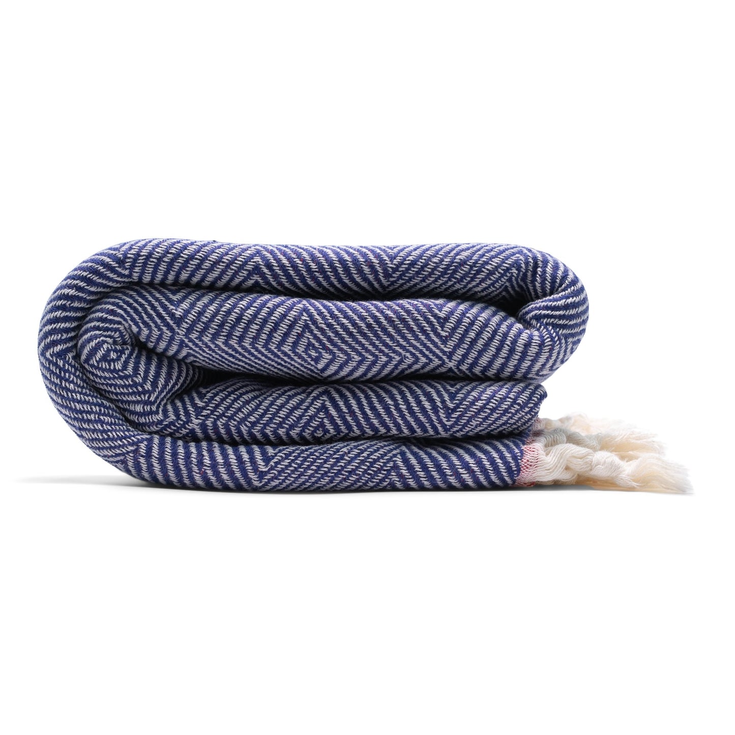 Trocadero Blanket Scarf Navy & Red - HAMAMINGO