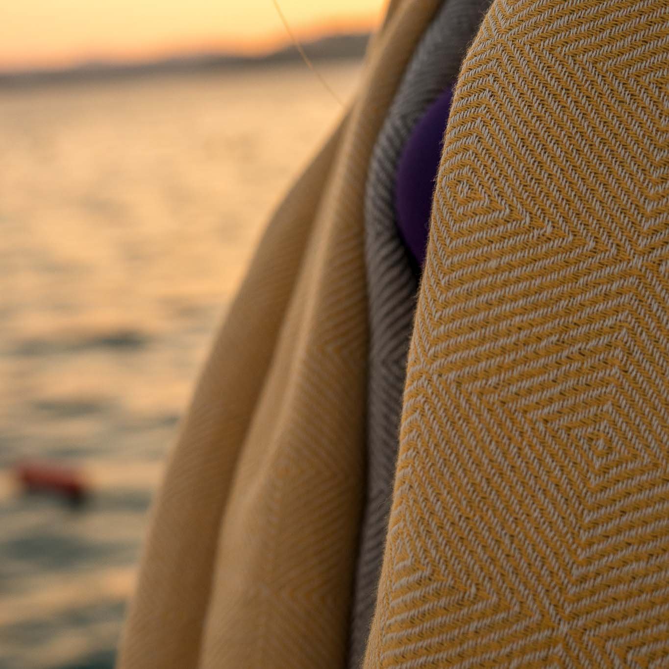 Trocadero Towel Coffee and Apricot - HAMAMINGO